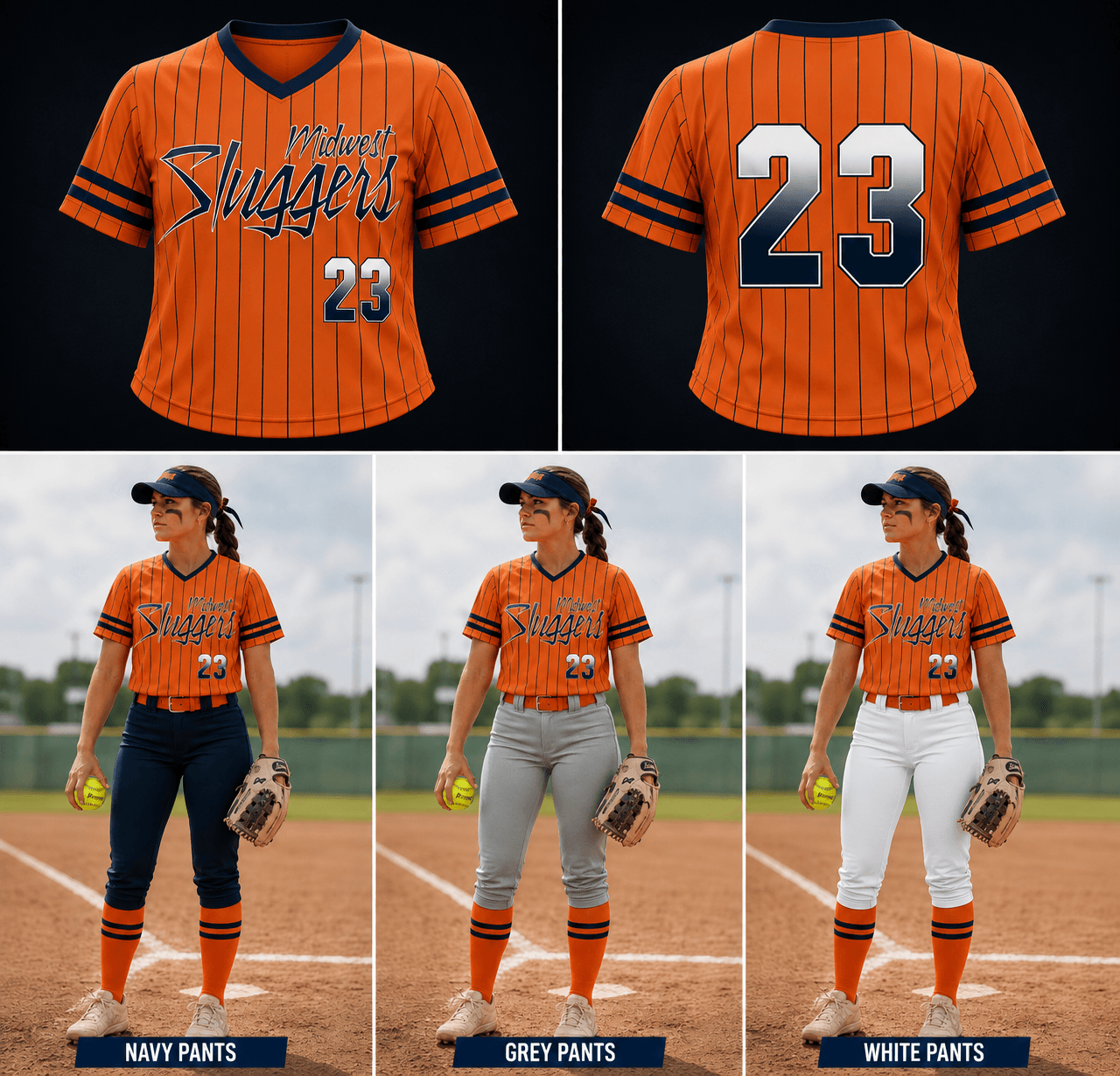 Orange Pinstripe