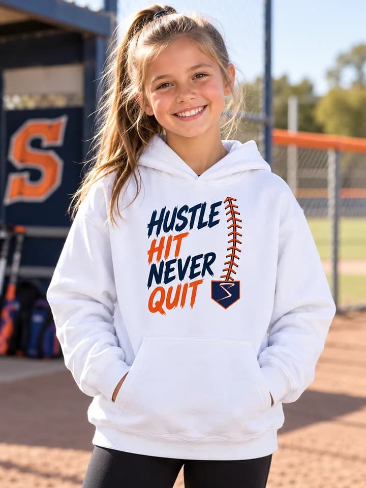 Hustle Hit Never Quit Youth Hoodie