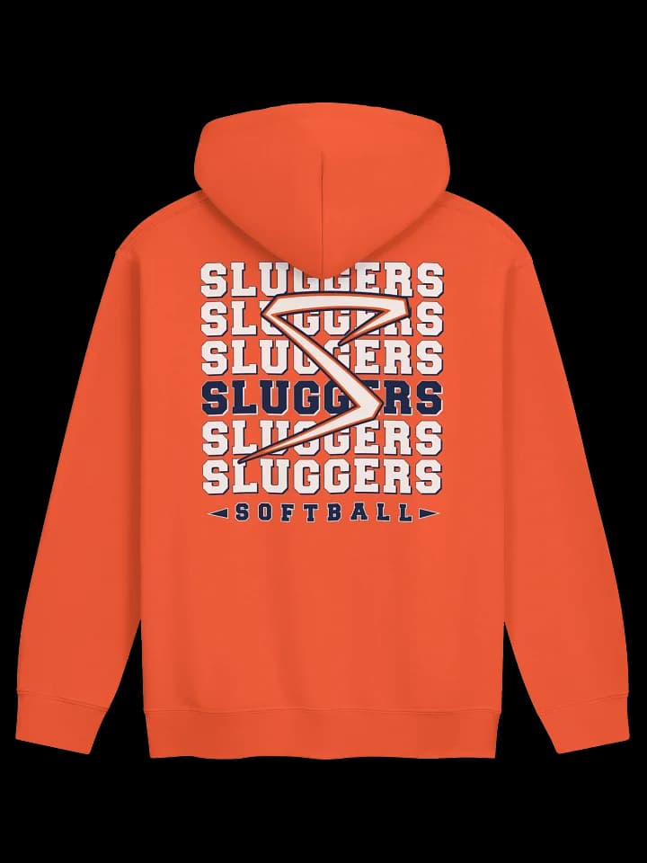 Stacked Sluggers Orange Unisex Hoodie