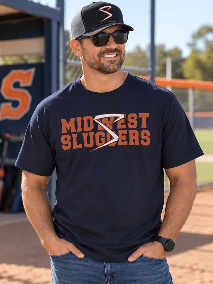 Midwest Sluggers S-Logo Overlay Unisex Supersoft Tee